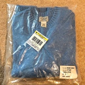 Unopened L.L Bean Blue Crew Sweater Size M Men’s